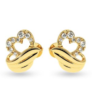 Diamond Earring with 18K Hallmarked Gold Earring for Girl\'s