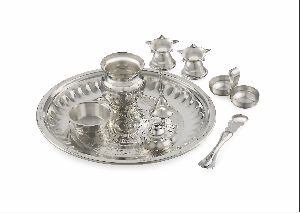 1008 Silver Plated Pooja Set