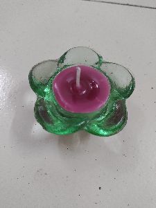 Flower Glass Candle