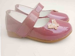 Kids Peach Butterfly Belly Shoes
