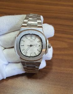 Patek Phillippe Nautilus Steel White Dial Swiss Automatic Watch