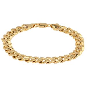 Men Gold Plated Chain Bracelet