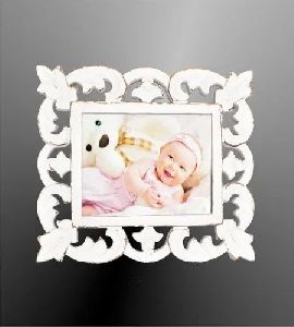 Wooden White Photo Frame