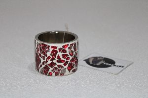 red stone mosaic design red serviette ring