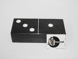 domino shape black resin jewelry box