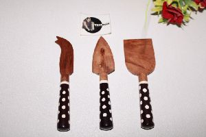 Premium Cake Cutting &amp;amp; Serving Wooden Spoon Set From Tradnary