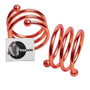 copper rose gold spiral shape napkin ring