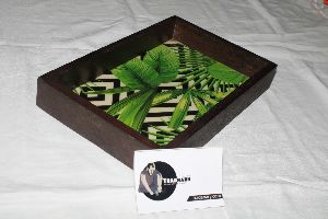 printed wooden food serving trays