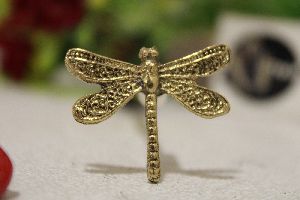 dragonfly shape brass cabinet knob