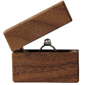 Mini Wooden Ring Box With Magnetic Lock From Tradnary
