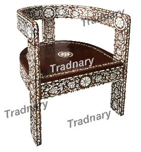 Mother Of Pearl Inlay Wooden Chair From Tradnary
