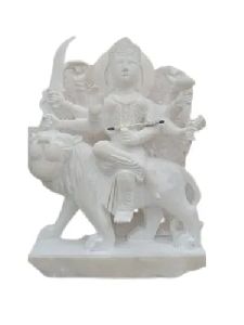 Carved Marble Durga Statue