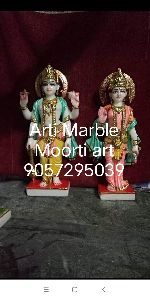 Makrana white marble Laxmi Narayan status
