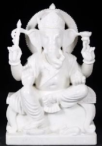 White Marble Ganesh Statue