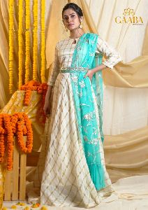 Classy Long Dress with Dupatta and Belt