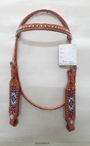 Leather Copper Fitting Horse Headstall
