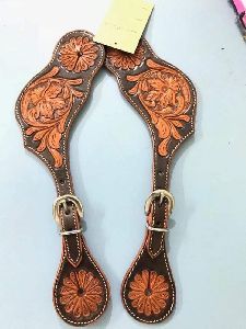 Leather Hand Carving Spur Strap