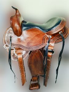 Leather Horse Western Ranch Saddle