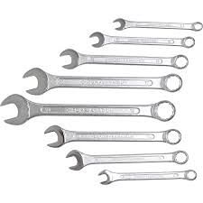 Combination Spanner Elliptical Pattern 8 Pcs Set