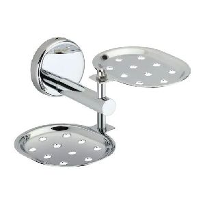 zorba stainless steel double stand soap dish