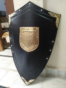 armor heater knight templar brass work shield