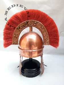 New Roman Centurion Helmet with thick red plume  re-enactment role-play