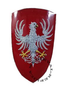 Roman Knight Templar Crusader 18 gauge Medieval Heater Latin Eagle Shield