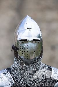 sitten bascinet sour larp sca medieval helmet