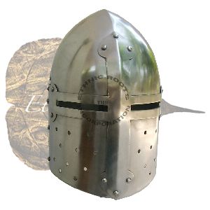 sugarloaf accents medieval knight crusader handmade armor helmet