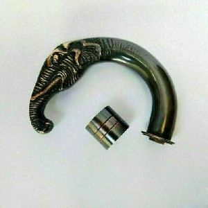 vintage style solid brass elephant walking stick cane head handle