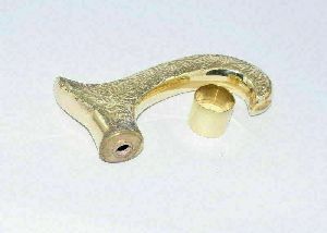 vintage walking stick style designer solid brass handle