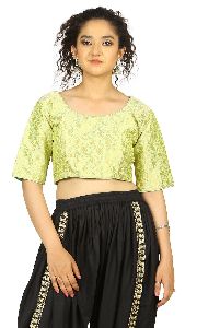 Parrot Gold Brocade Blouse