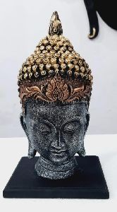 Gray FRP Buddha Head Statue
