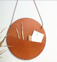 Leather Round Wall Hanging