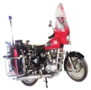 bike mounted steel cylinder fire fighting watermist system