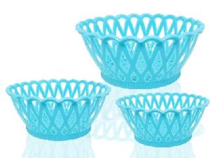 3 Pcs Plastic Basket Set