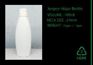 100ml jergen hdpe bottle