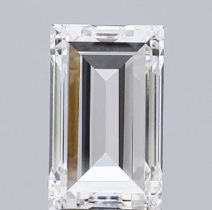 Baguette Shaped 3.86ct F VVS2 IGI Certified Lab Grown CVD Diamond