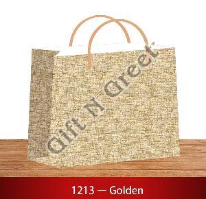 1213-Golden 3D Medium Paper Bags
