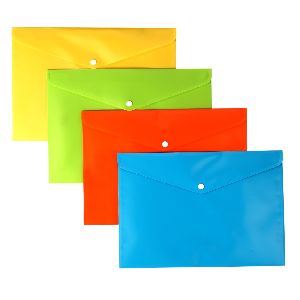 My Clear Bag Opaque Plain Coloured Button Folder with window