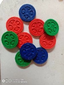 Multicolored Plastic Tokens
