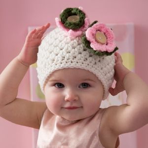 Infant crochet baby cap