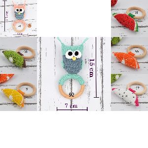 owl shape fruit rattle toys