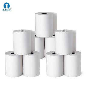Rudkav Billing Machine Thermal Paper Roll with 55 GSM (79 mm x 40 Meter) Pack of 35
