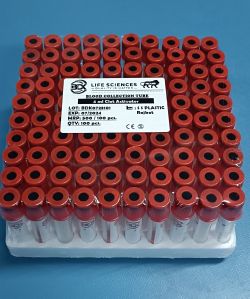 Clot Activator Tubes with Safety Cap