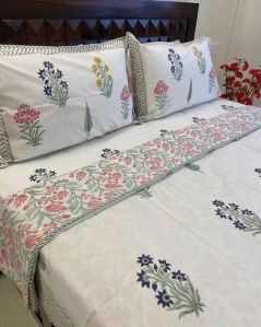 Cotton hand block printed bedding set