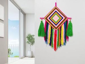 Handmade Colorful Woolen Kite Tassel Hanging for Home/Office/Hall Decoration
