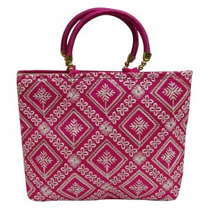 Purple Pink New Lucknowi Potli Bags For Return Gifts For Women Potli Purse for Return Gifts, Mehandi