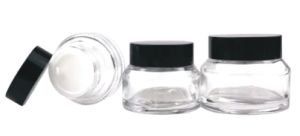 Clear Slant Glass Jar