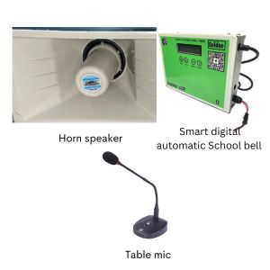 Automatic digital school bell with Bluetooth and mic connect